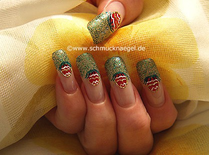 Osterei als Nailart Motiv