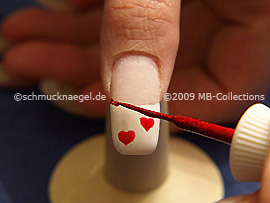 Nail art liner de color rojo-Glitter