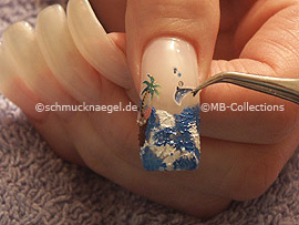 3D nail sticker and the tweezers